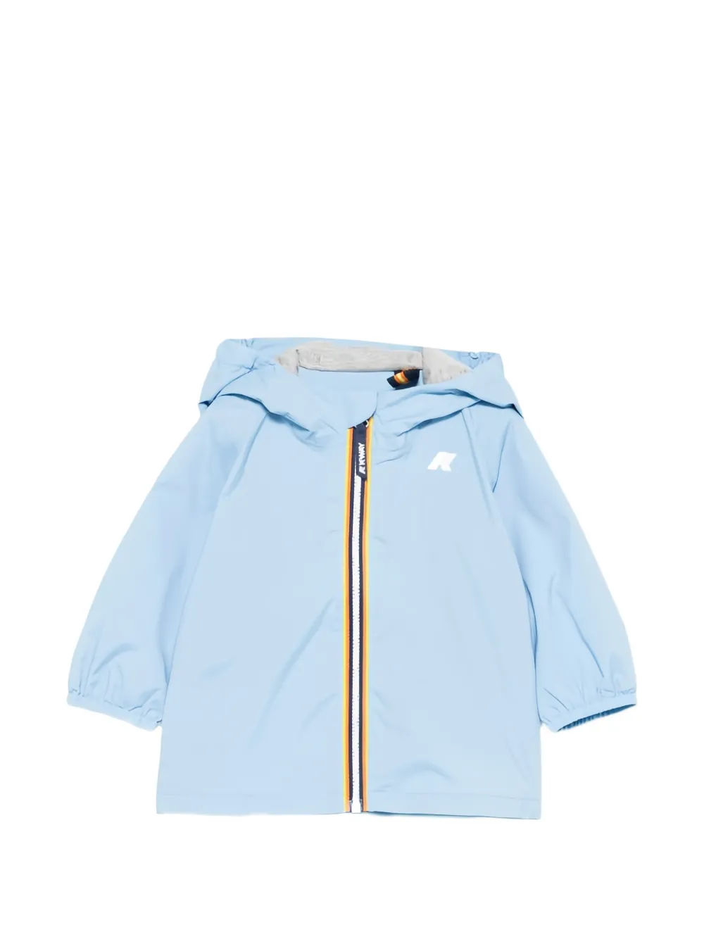 K Way Kids E. Jack regenjas met capuchon en rits Blauw