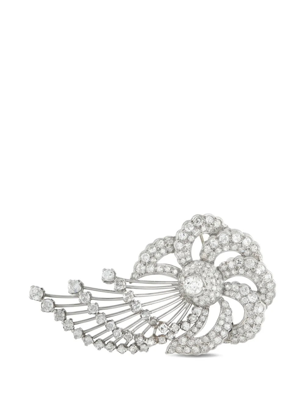 LB Exclusive diamond platinum brooch - Argento