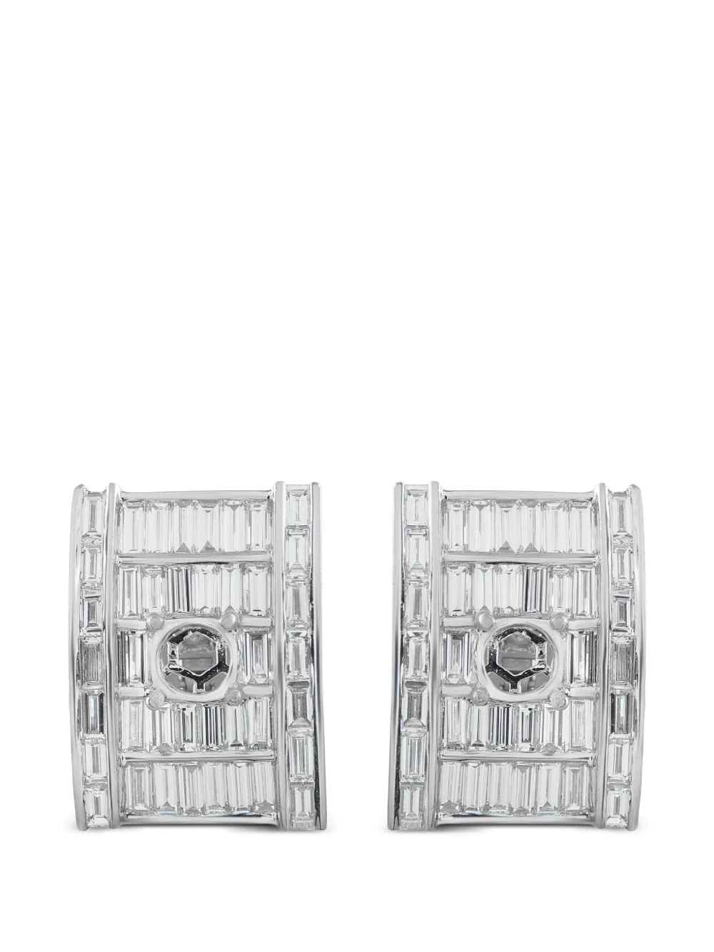 LB Exclusive diamond platinum clip-on earrings - Argento