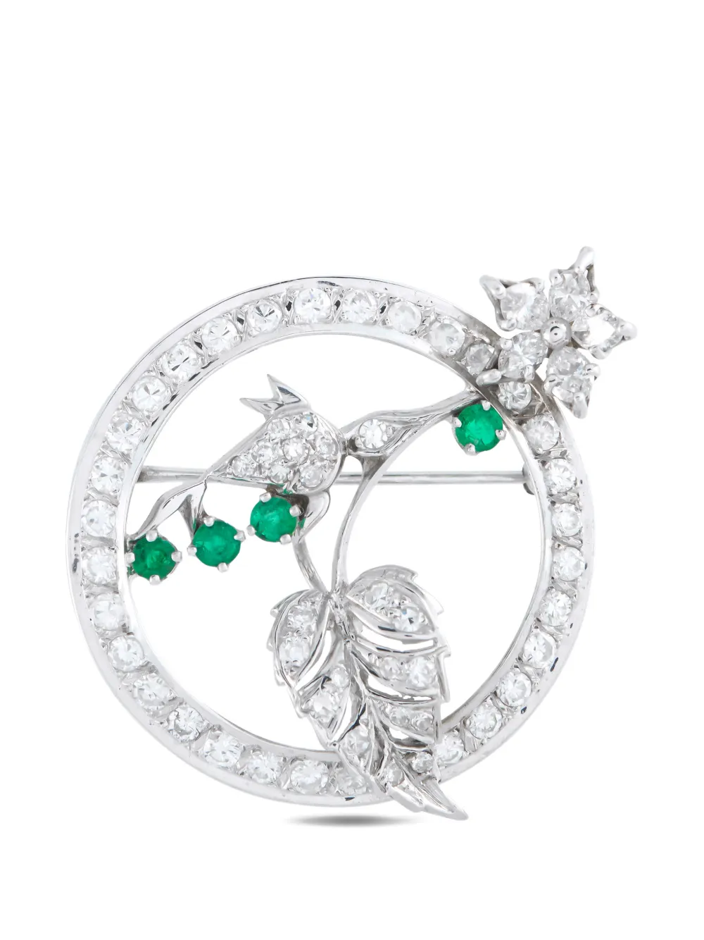 LB Exclusive diamond green brooch - Argento