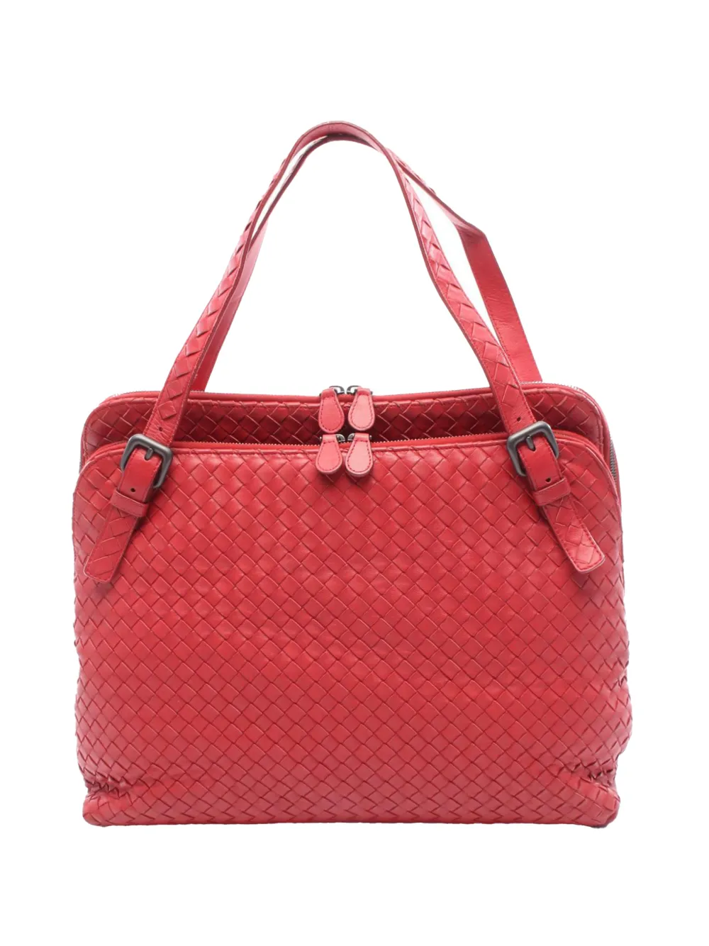 Bottega Veneta Pre-Owned 2012-2026 Leather Intrecciato handbag - Rosso