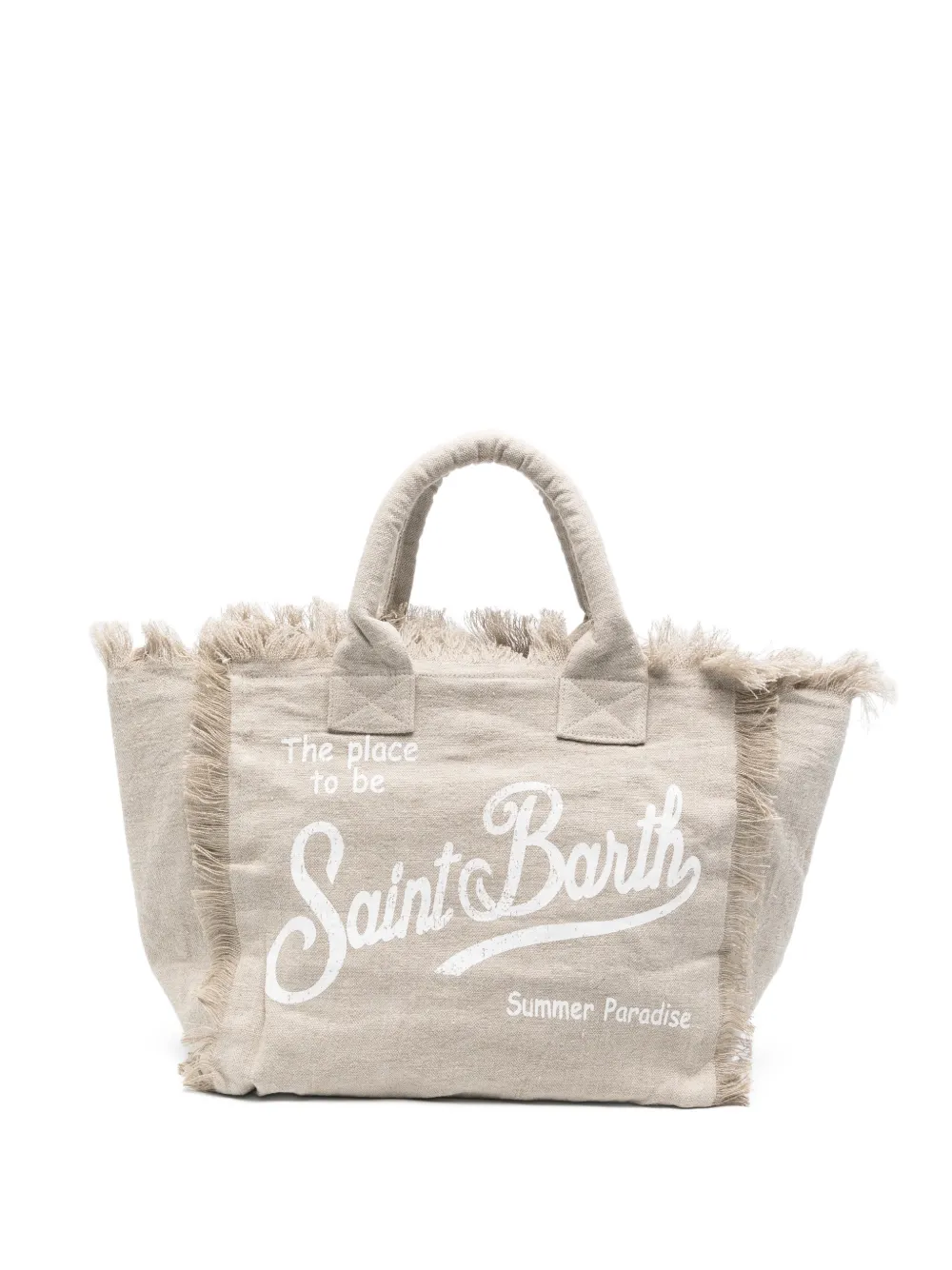 MC2 Saint Barth fringed handle beach bag - Toni neutri