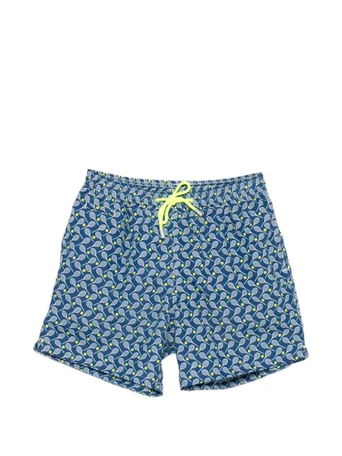 MC2 Saint Barth tennis-cross print swim shorts