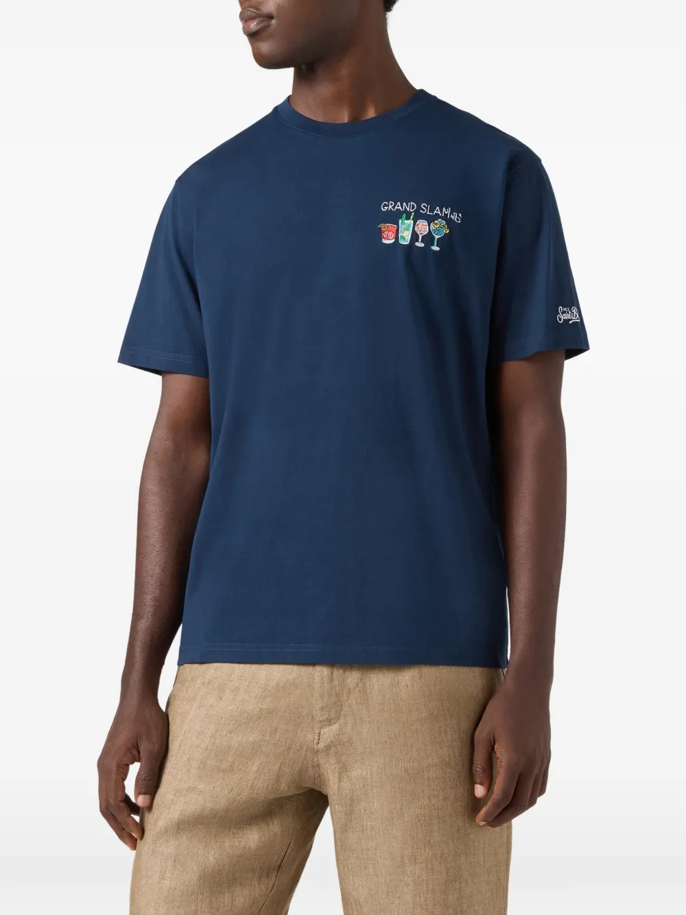 MC2 Saint Barth T-shirt met borduurwerk Blauw
