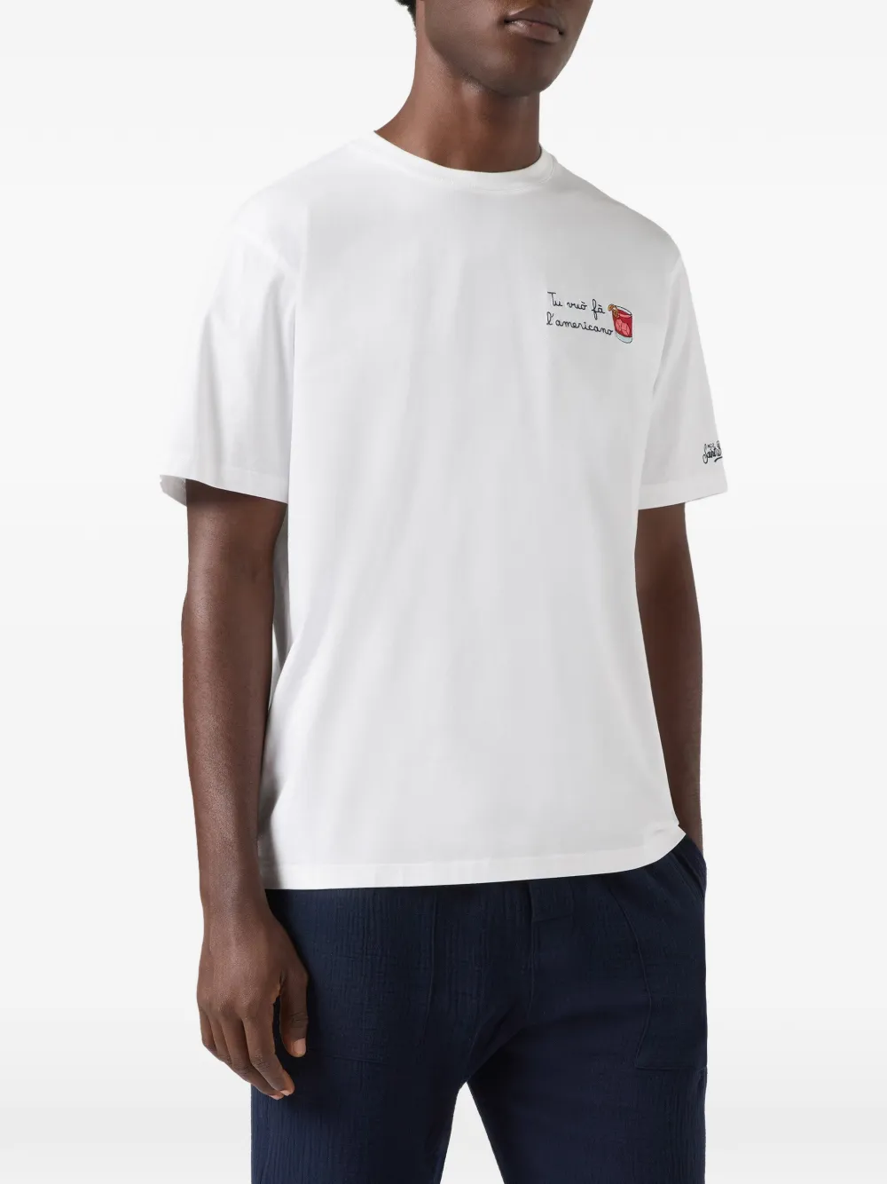MC2 Saint Barth Portofino grafische print katoenen T-shirt Wit