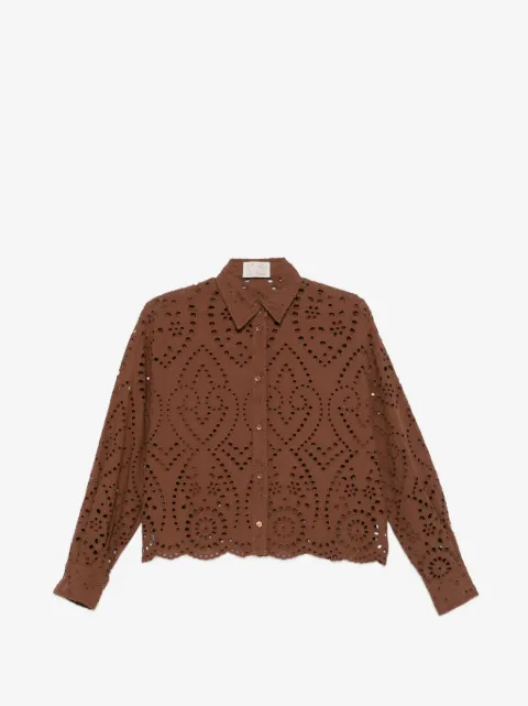 MC2 Saint Barth cut-out embroidered blouse