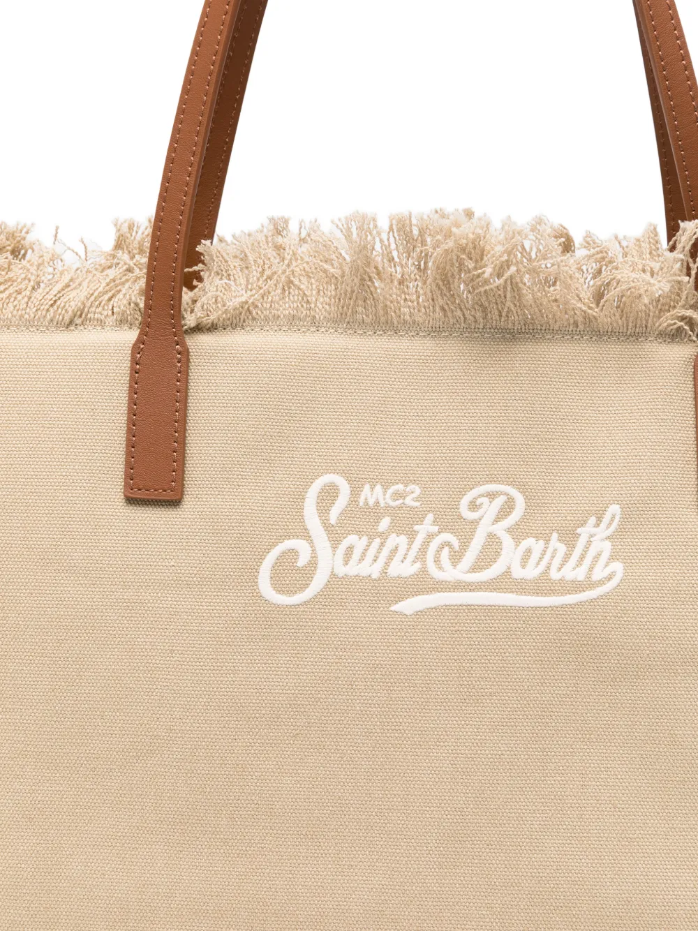  Mc2 Saint Barth City Fringed Tote Bag - Neutrals 