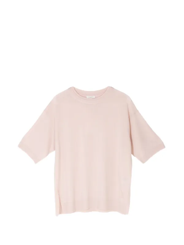 Lafayette 148 Crewneck Superfine Merino Sweater in Pink