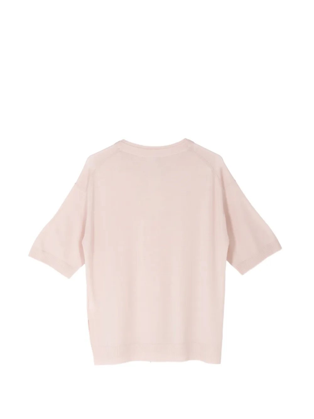 Lafayette 148 Crewneck Superfine Merino Sweater in Pink, view 2