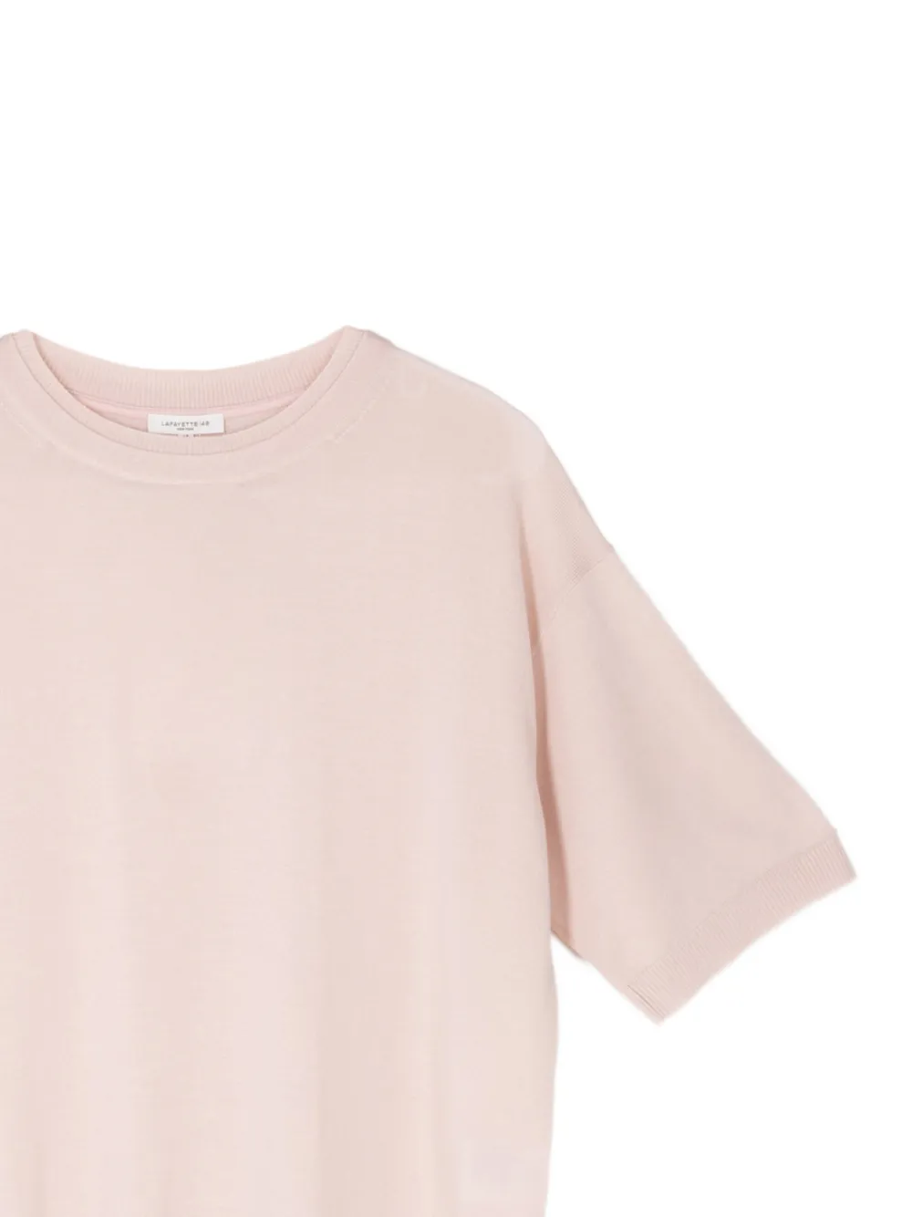 Lafayette 148 Crewneck Superfine Merino Sweater in Pink, view 3