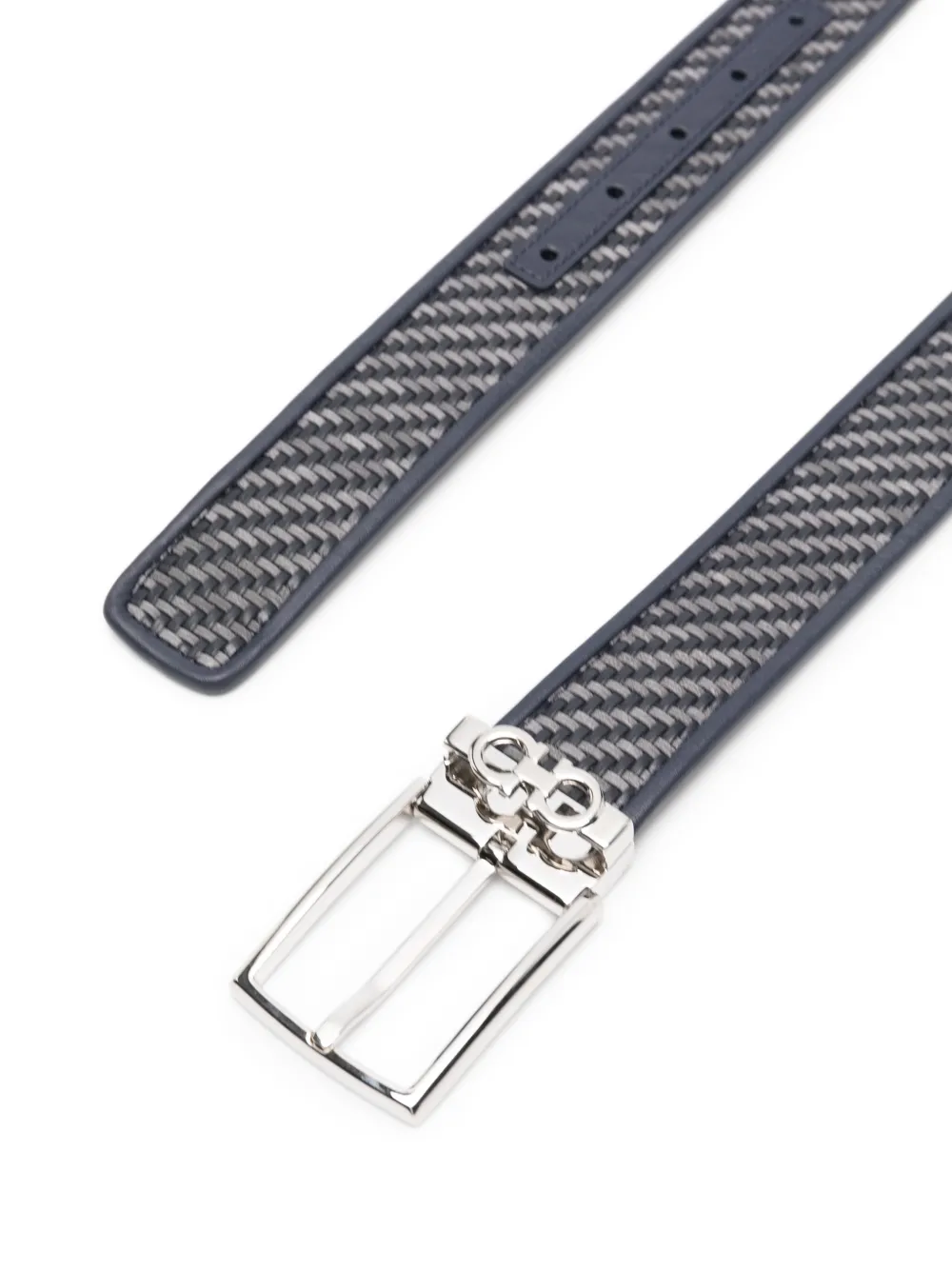  Ferragamo Woven Belt - Blue 