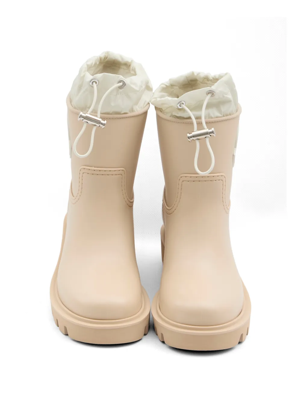 Moncler drawstring-closure logo-patch boots Beige