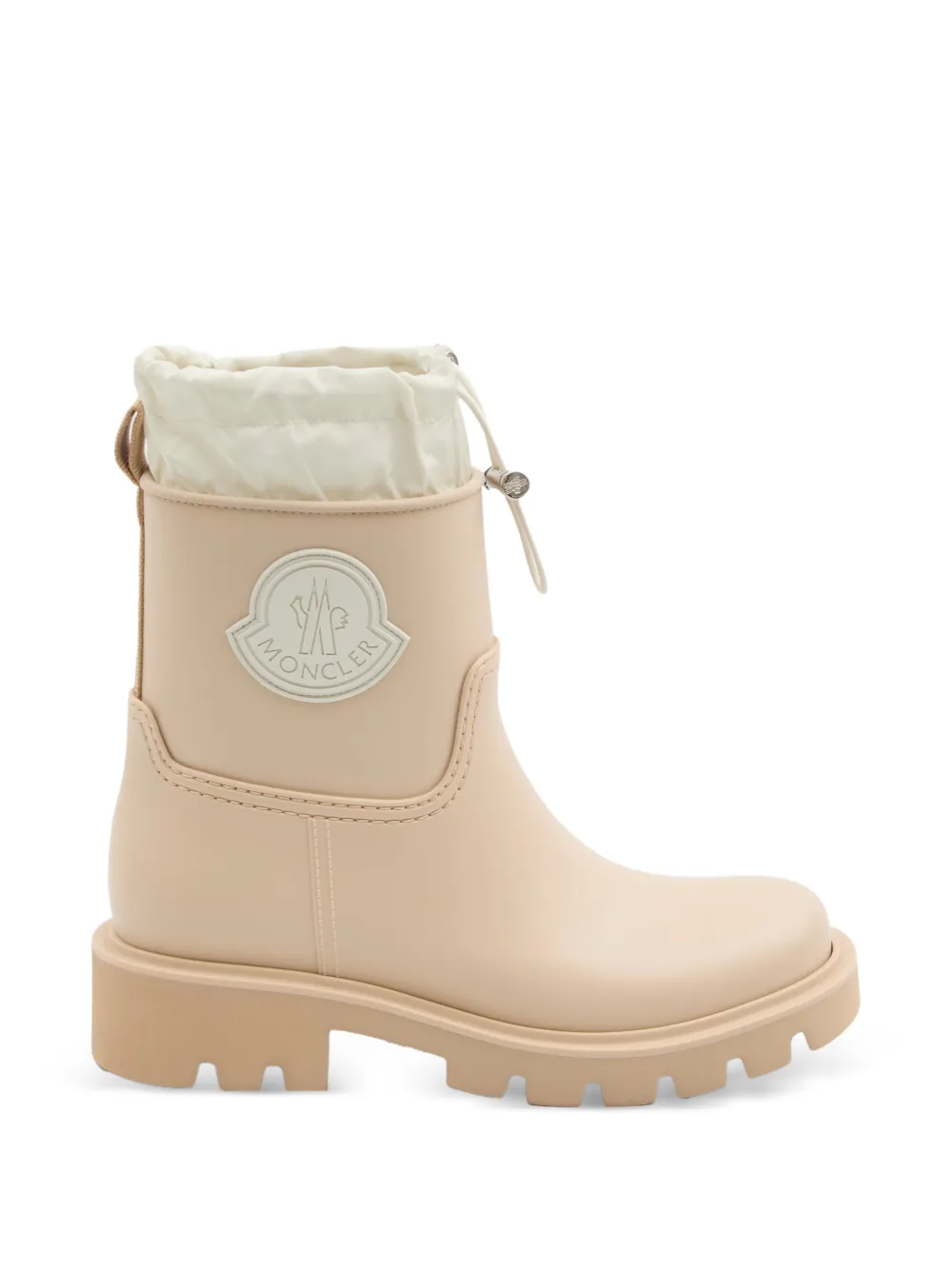 Moncler drawstring-closure logo-patch boots Beige