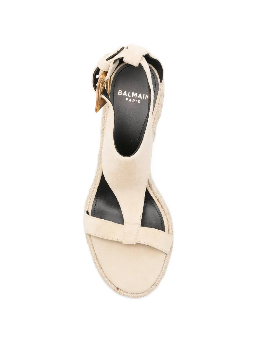 Balmain Anthem wedge espadrilles Beige
