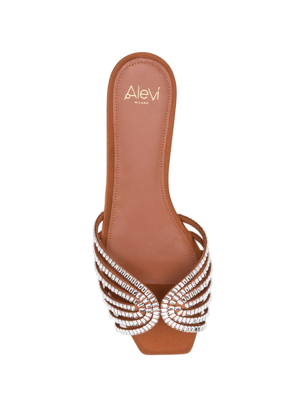 Alevì Sandalen verfraaid met stras Bruin
