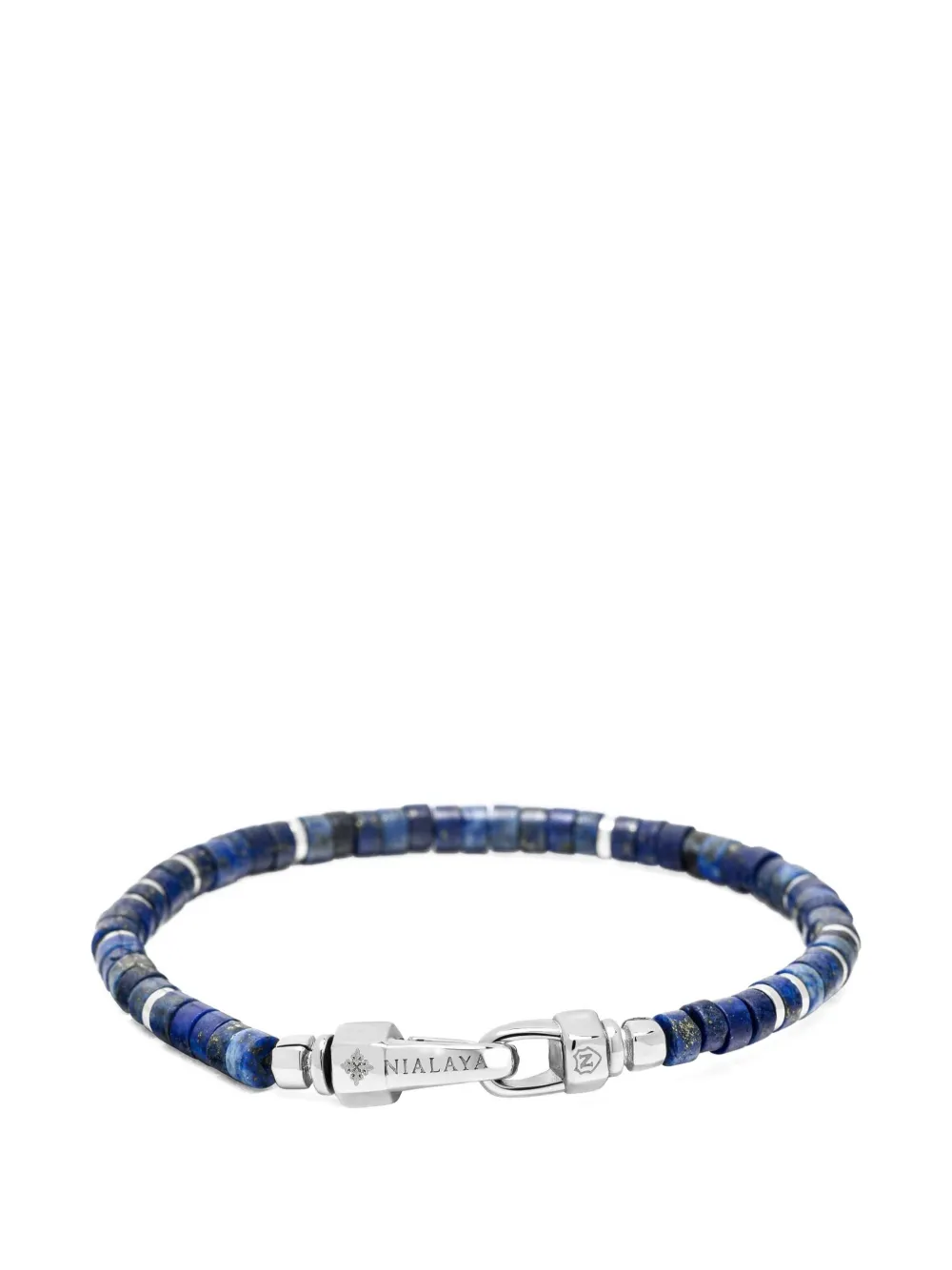 Nialaya Jewelry lapis beaded bracelet - Argento