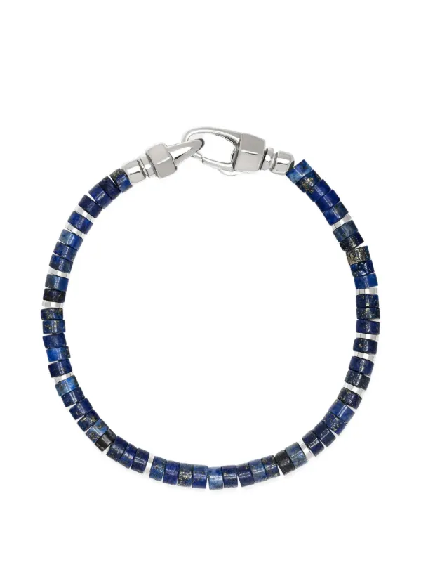 Nialaya Jewelry ラピス ビーズ ブレスレット | シルバートーン 