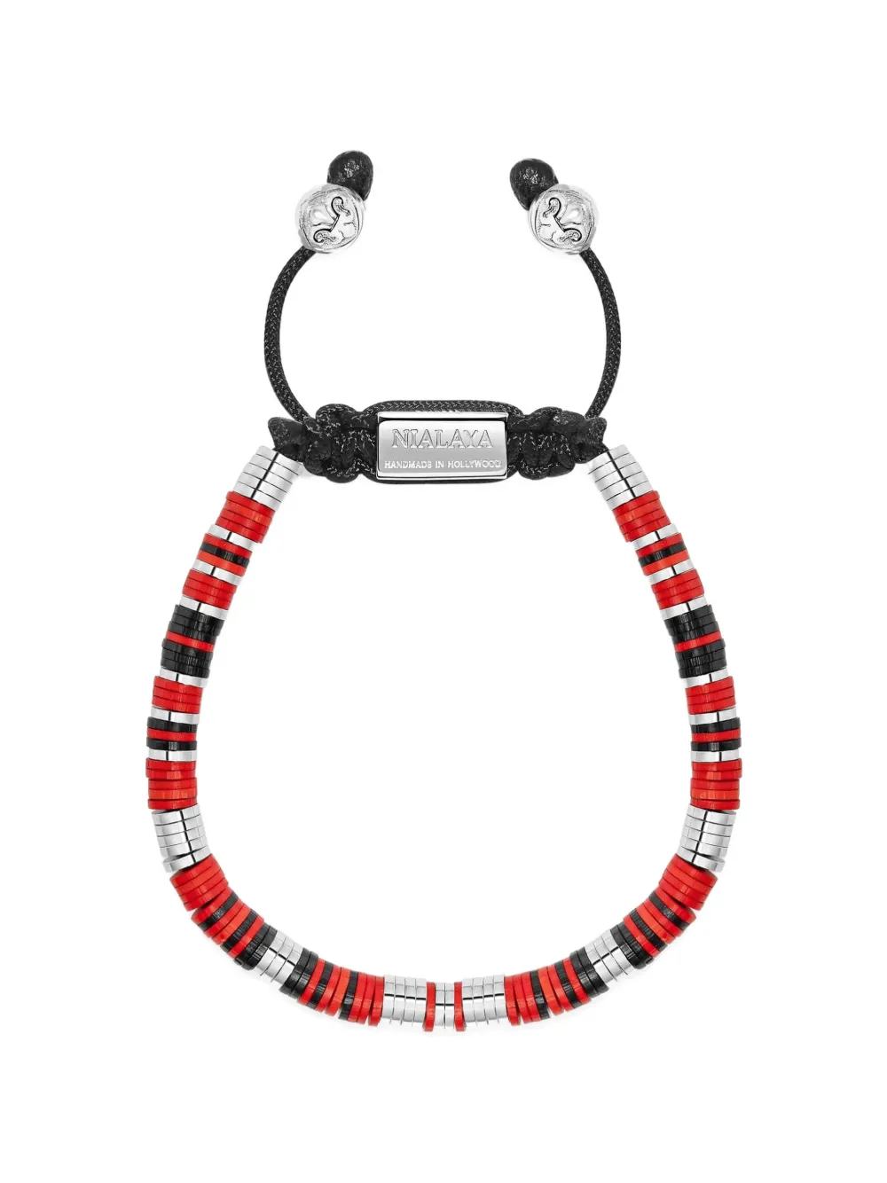 Nialaya Jewelry disc-shape-beads bracelet - Argento