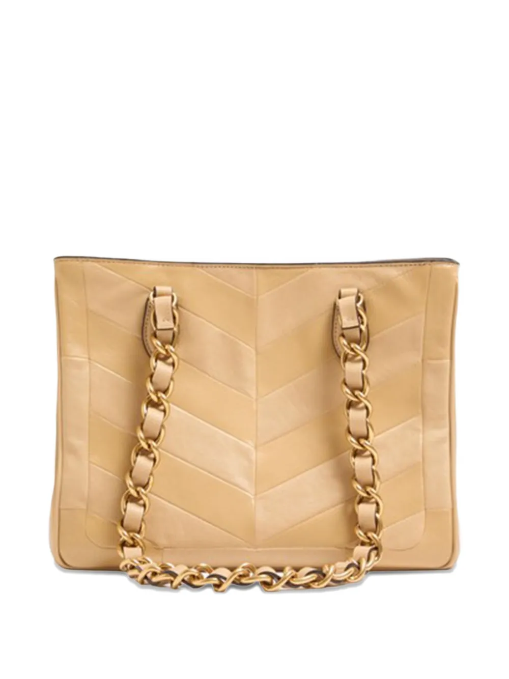 Valentino Garavani Laseine leren schoudertas Beige
