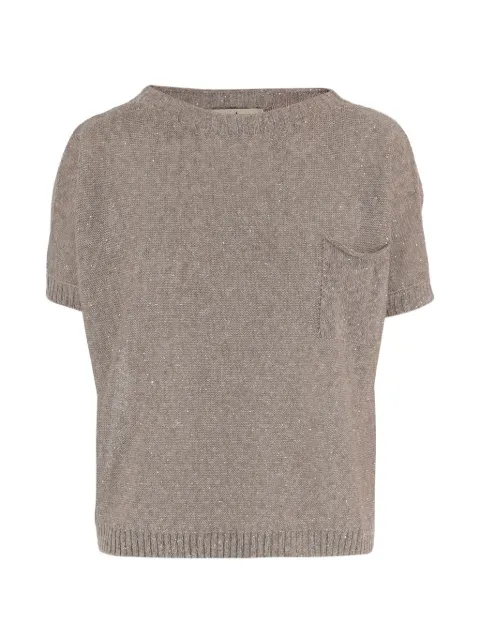 Bruno Manetti chest-pocket short-sleeved sweater