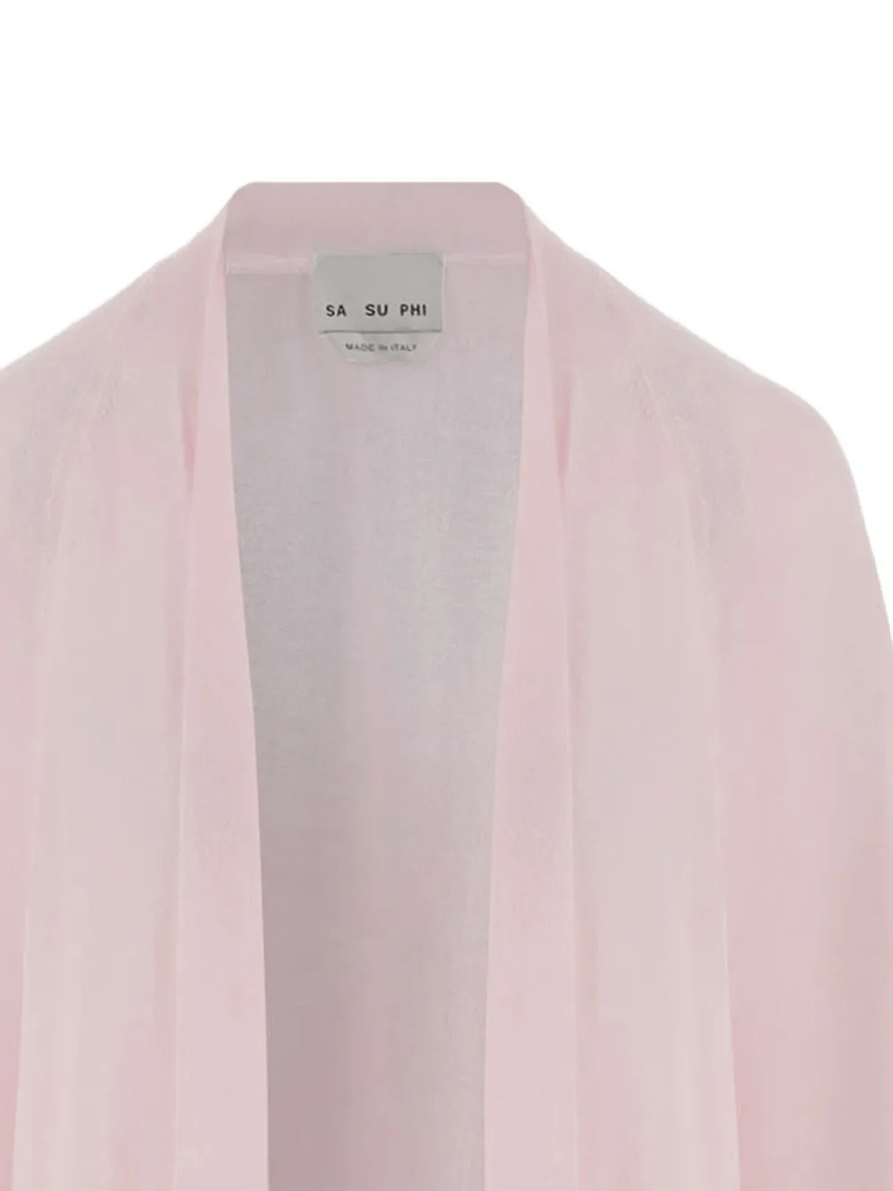  Sa Su Phi Open-front Long-sleeve Coat - Pink 