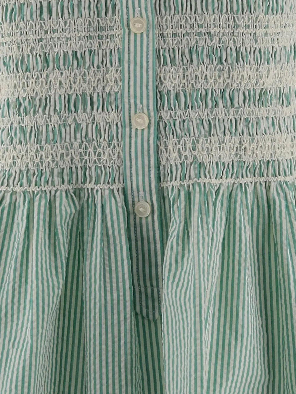 Striped Shirred Dress