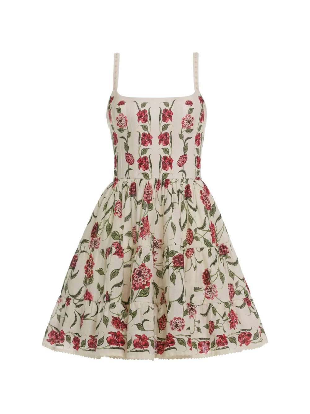 Agua By Agua Bendita floral-detail mini dress - Toni neutri