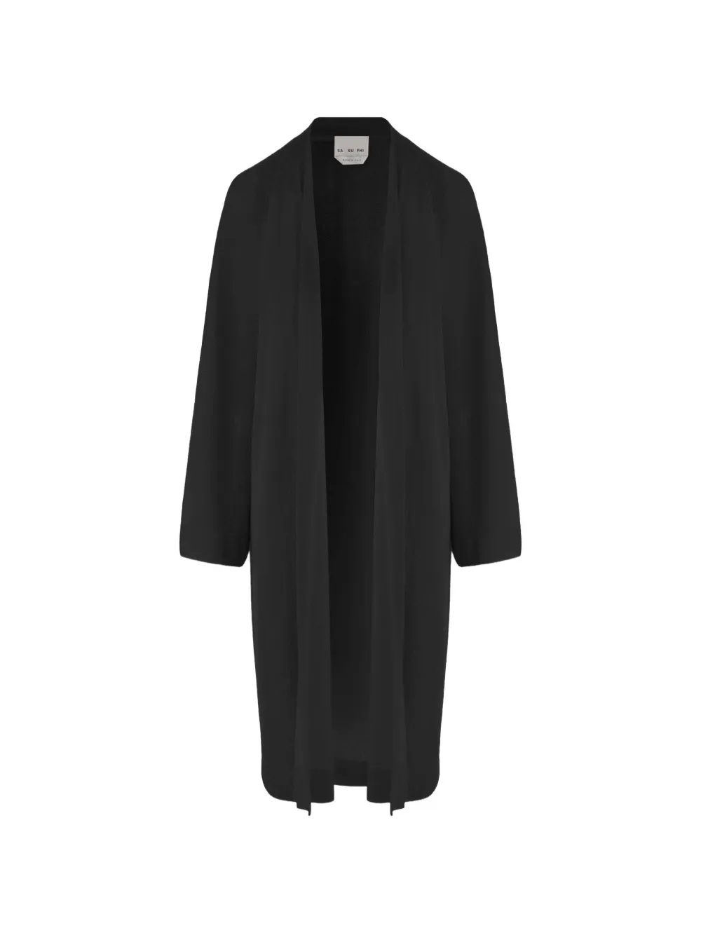 SA SU PHI open-front long-sleeve coat - Nero