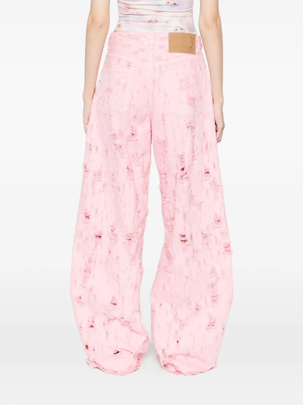 Haikure Bethany Bull gerafelde jeans Roze