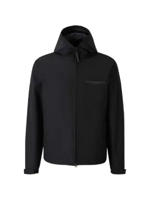 Moncle フーデッドナイロンジャケット 黒 Moncler フーデッド ジャケット | ブラック | FARFETCH JP