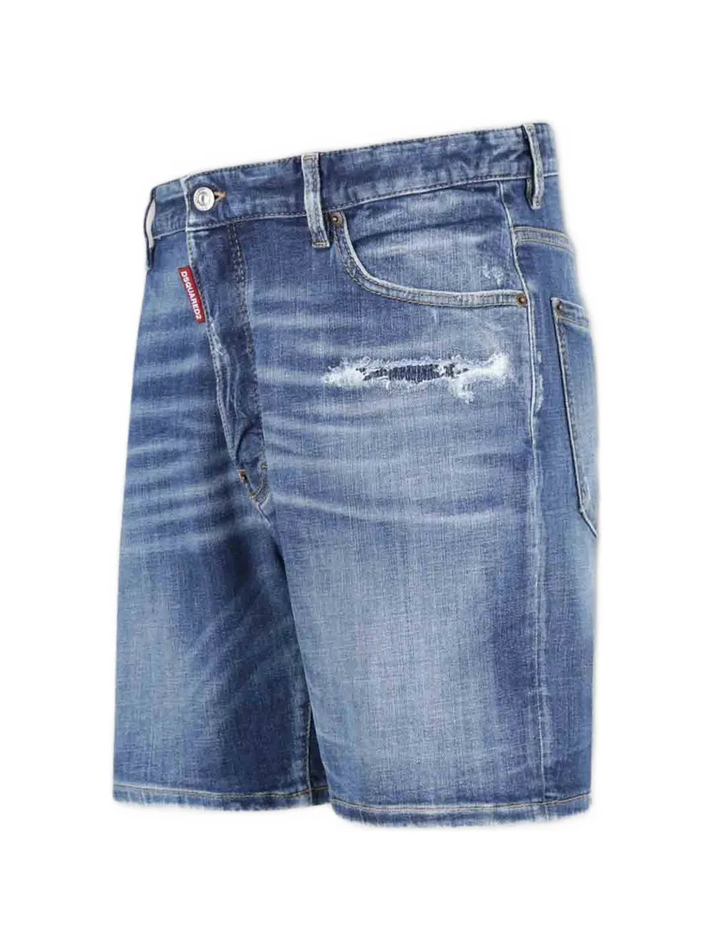 Ripped Cotton Shorts