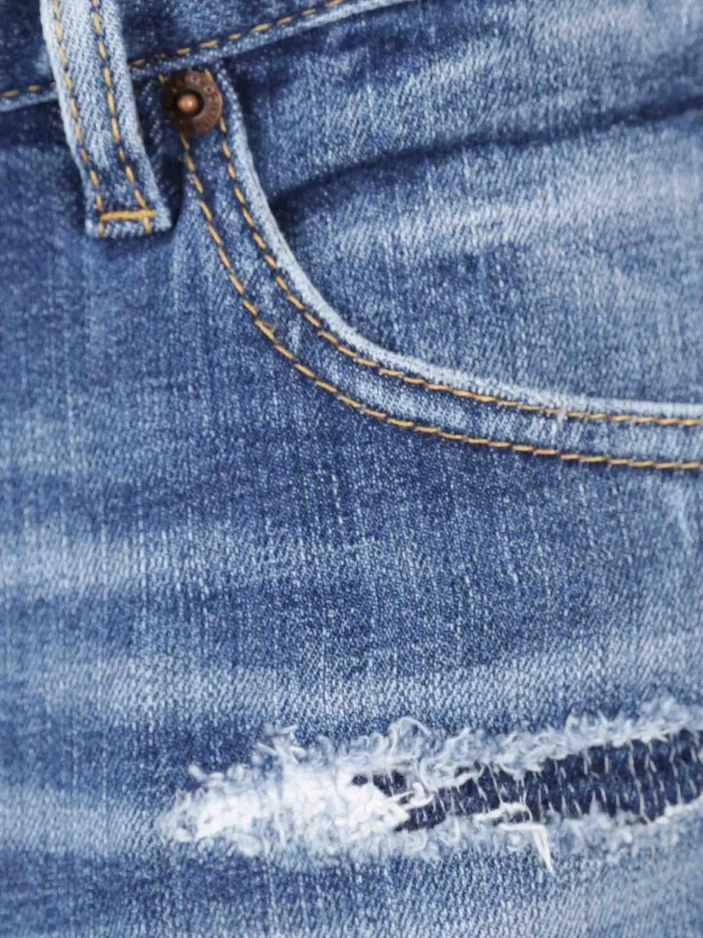 Ripped Cotton Shorts