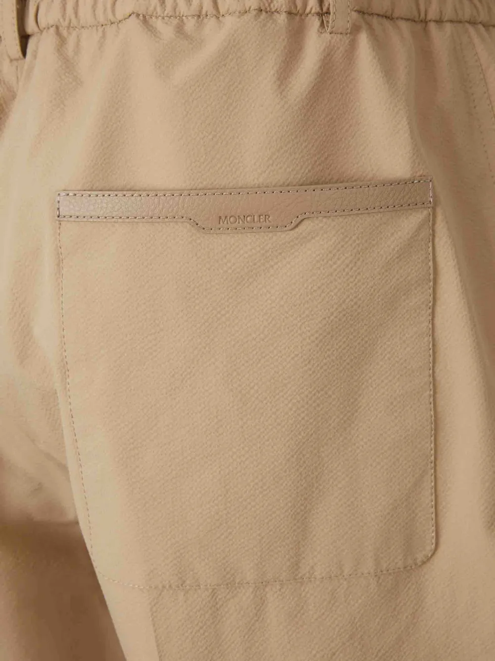 Moncler Seersucker shorts Beige