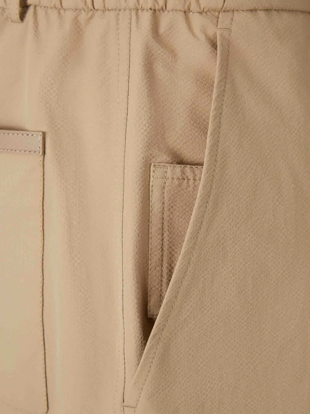  Moncler Seersucker Shorts - Neutrals 