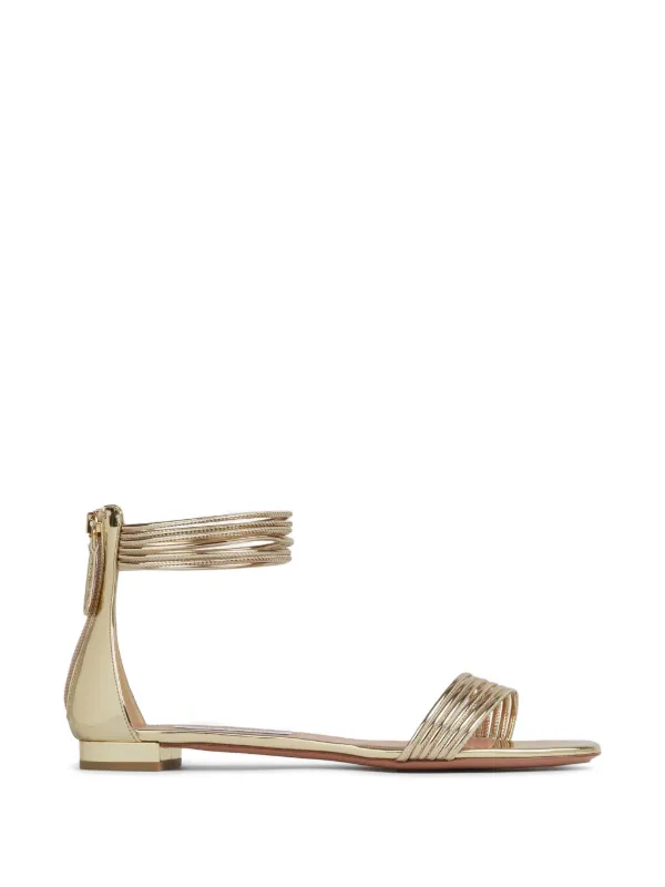 Aquazzura Sway Sandals in Gold
