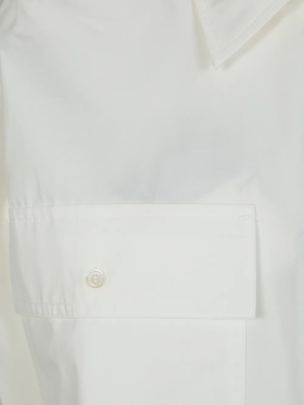  Weekend Max Mara Asymmetrical Cotton Shirt - Neutrals 