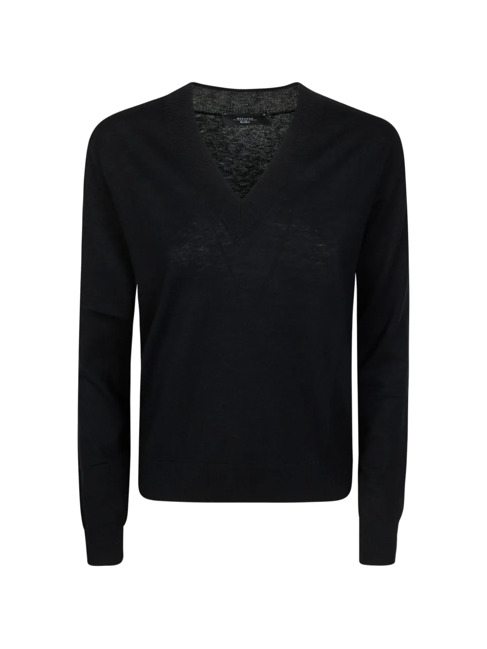 Weekend Max Mara V-neck knit wool sweater - Nero