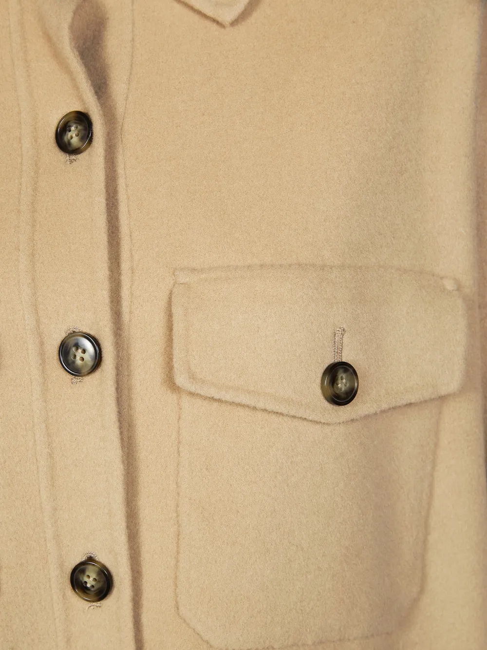  Weekend Max Mara Buttoned Flap-pocket Coat - Neutrals 