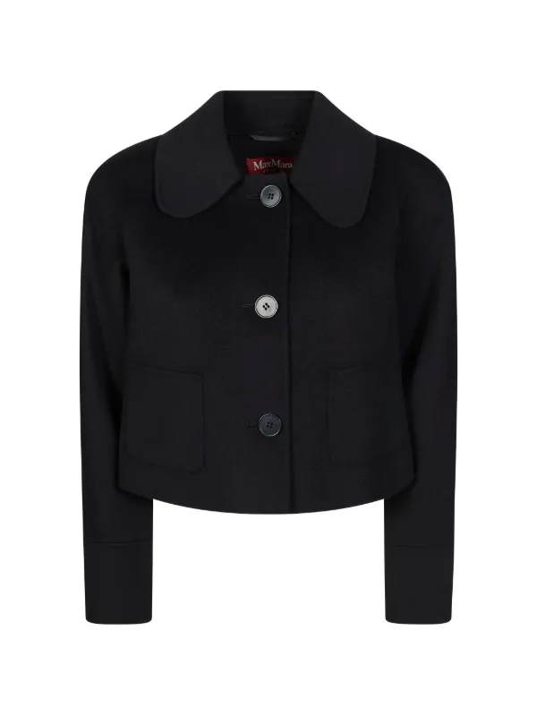 Max Mara Buttoned Pocket Jacket in Black
