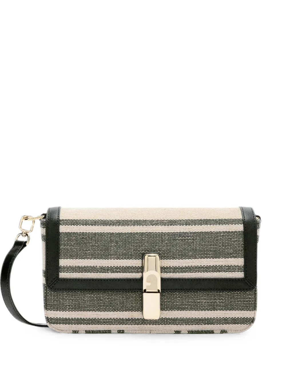 Furla small Iride striped crossbody bag - Blau