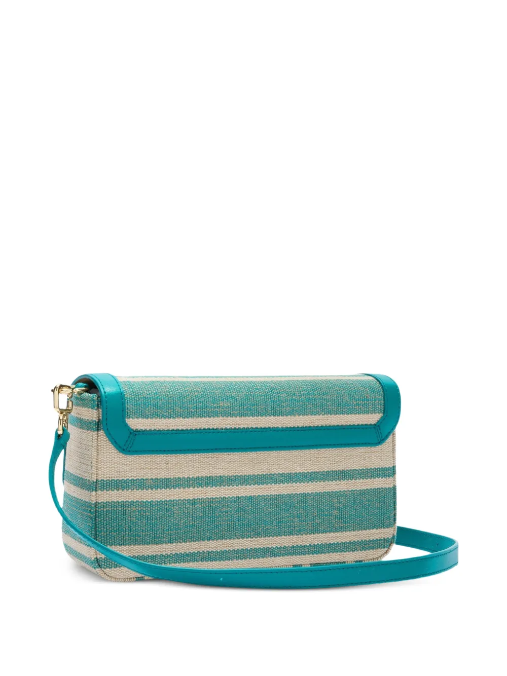Furla Iride gestreepte tas met draaislot Blauw