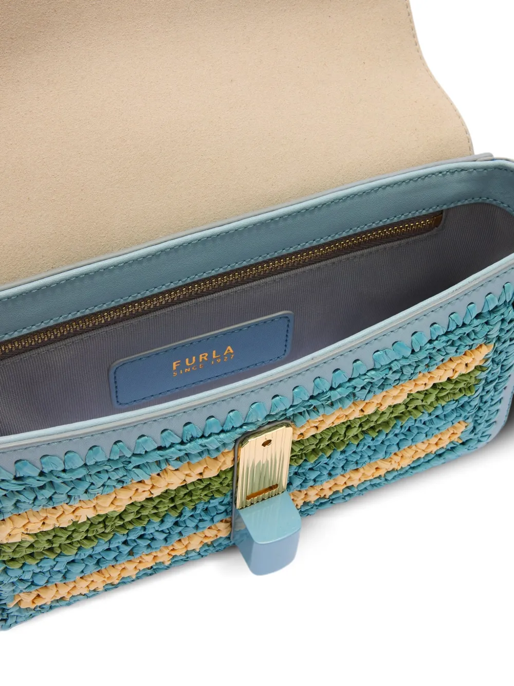 Furla Kleine Iride crossbodytas Blauw