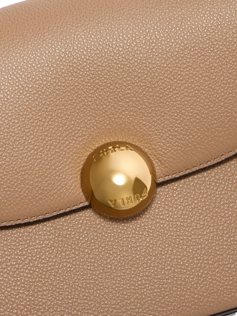 Furla Moonlight S leren schoudertas Beige