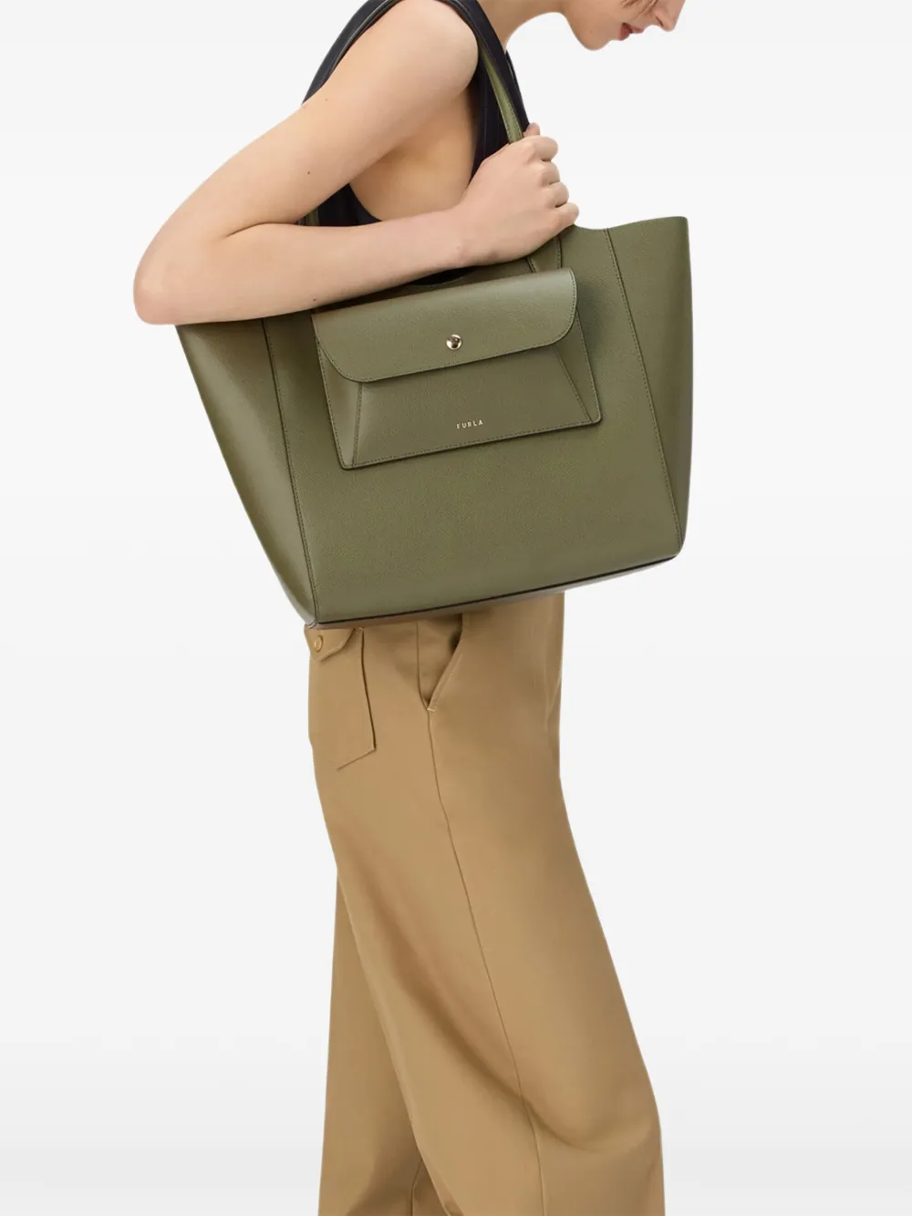 Lea M Pocket Tote Bag
