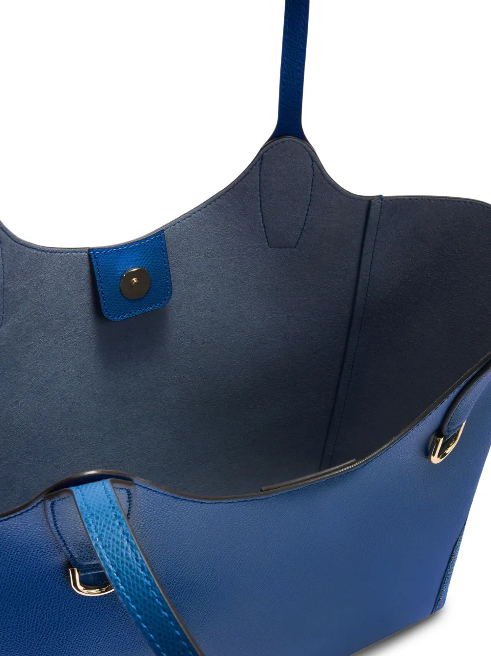 Furla Lea M leren shopper met klep Blauw