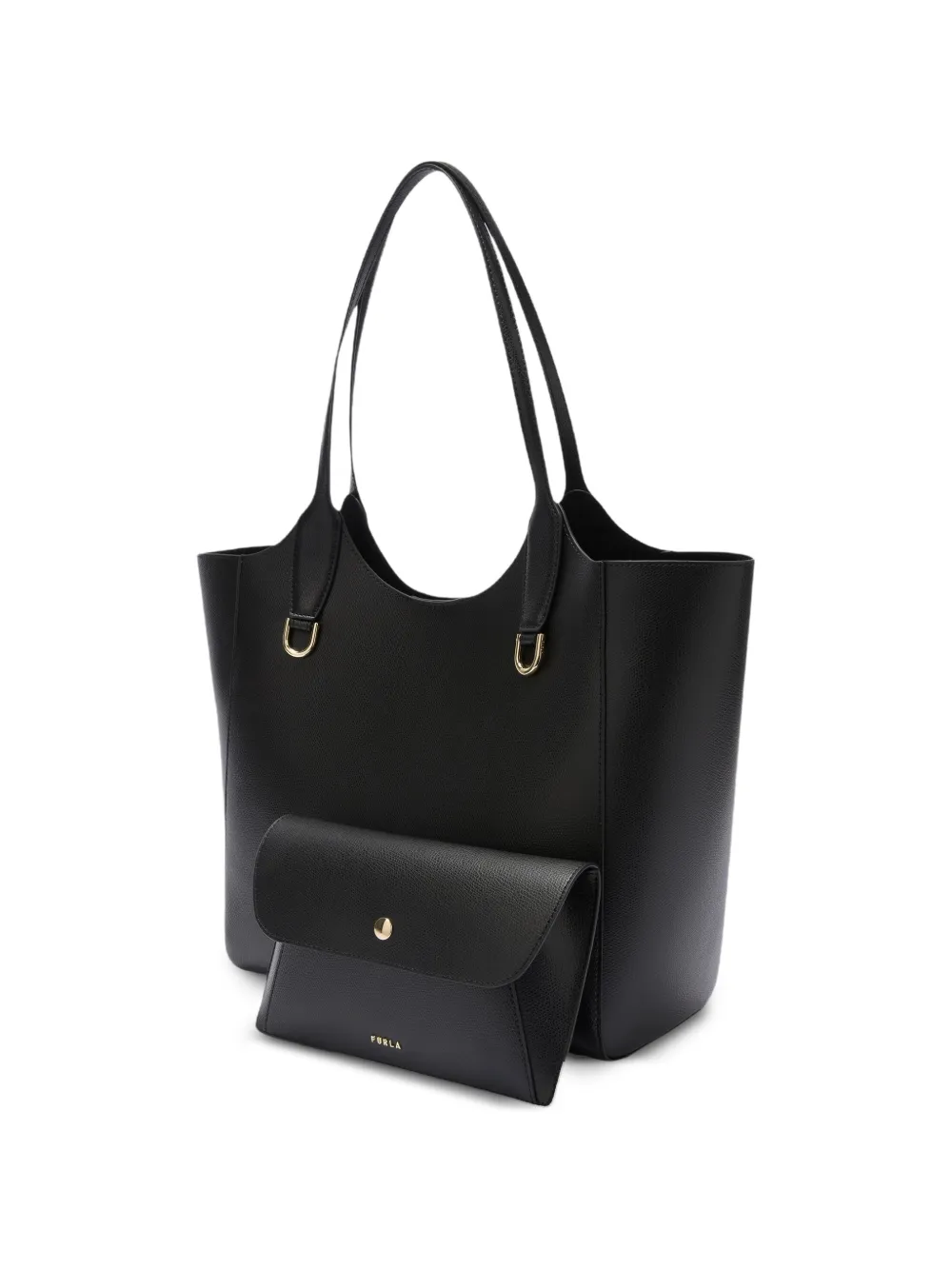  Furla Lea Pocket Tote Bag - Black 