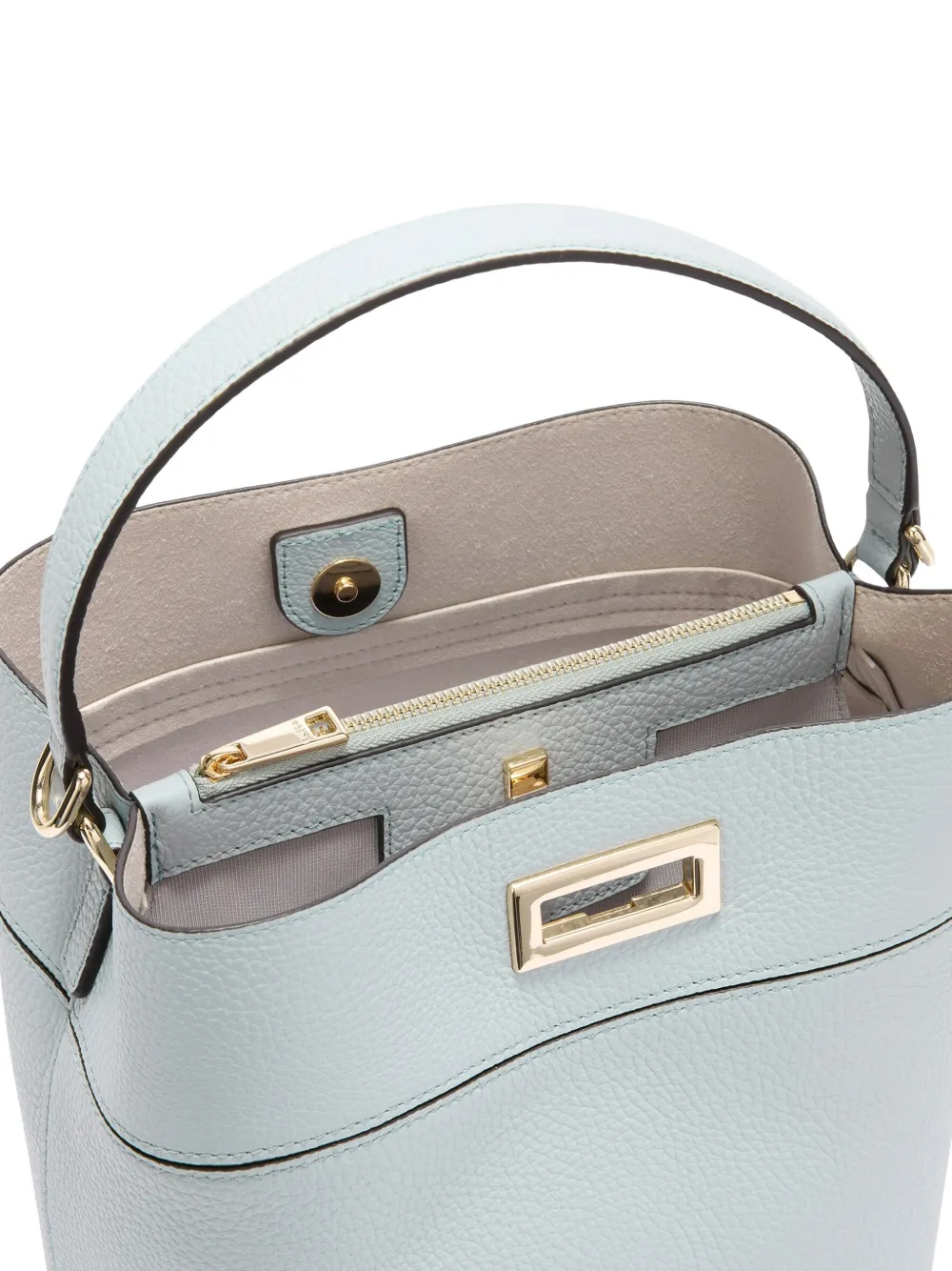 Furla Amelia leren bucket-tas met slot Blauw
