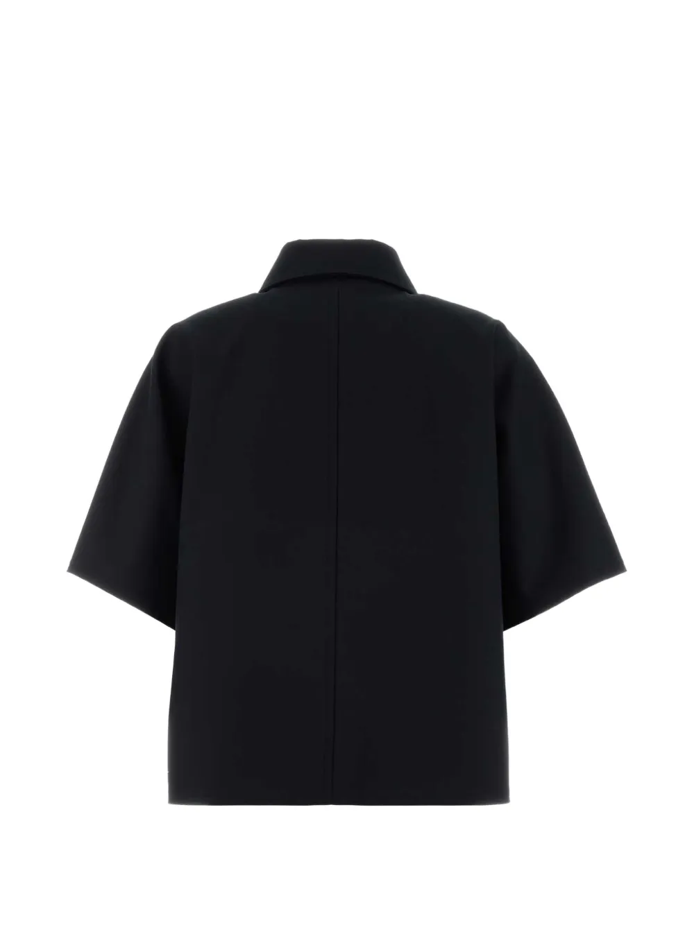 Max Mara Buttoned Paggio Cotton Jacket In Black
