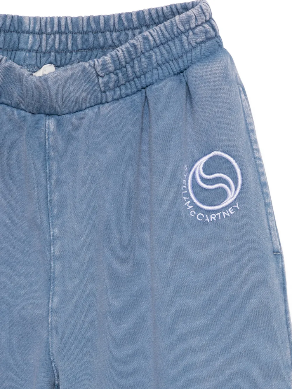 Stella McCartney Kids Joggingbroek met logodetail Blauw