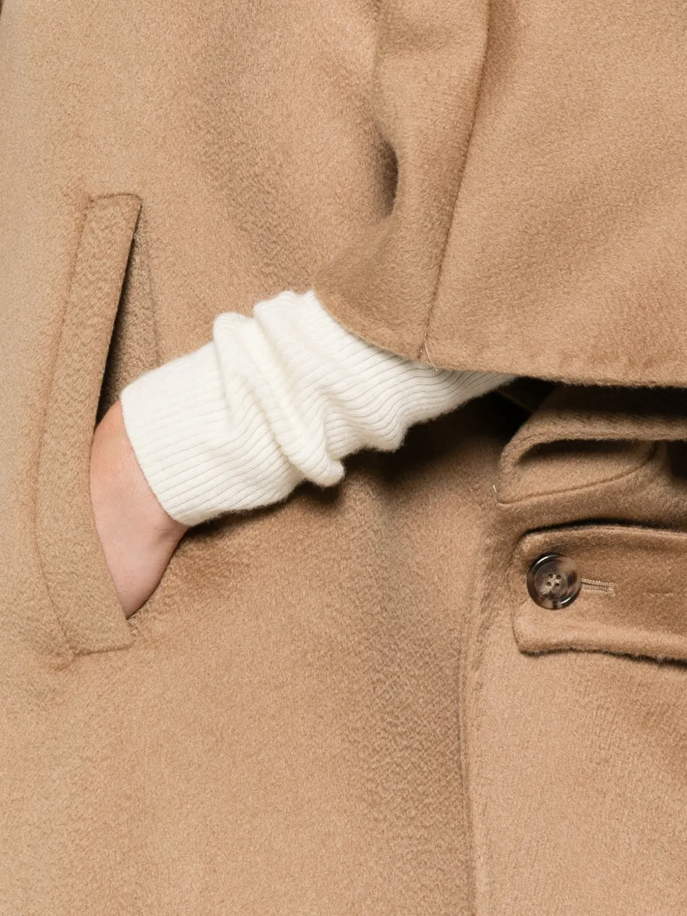 Max Mara Mxagocce jas met knopen Bruin